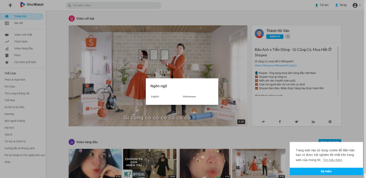 Source Code Web Mạng Xã Hội Chia Sẻ Video WeeWatch 3.0.1